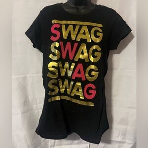 Black and Gold XXL Juniors T-Shirt